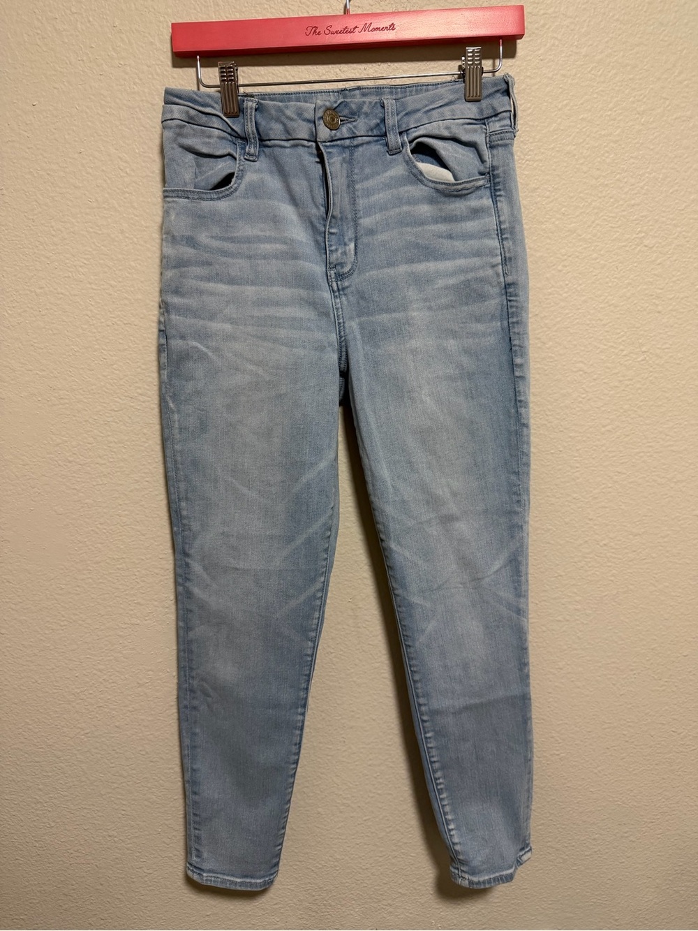 American Eagle Light Wash‎ Jegging Jeans Size 0 Short Next Level Stretch Skinny